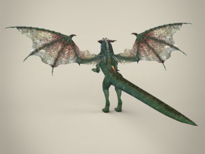 game ready fantasy wild dragon 3D Model
