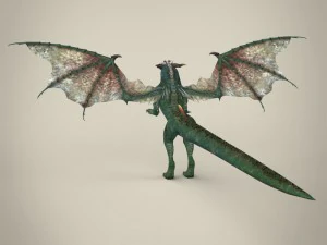 game ready fantasy wild dragon 3D Model