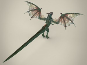 game ready fantasy wild dragon 3D Model