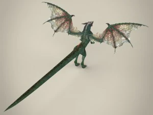 game ready fantasy wild dragon 3D Model