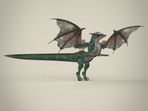 game ready fantasy wild dragon 3D Model