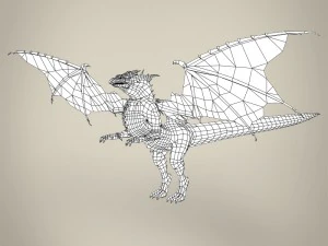 game ready fantasy wild dragon 3D Model