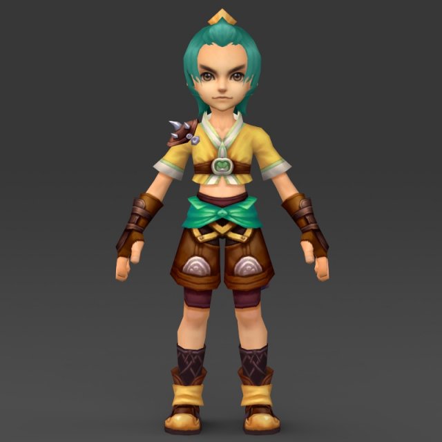 cartoon character bhuli Model 3D .c4d .max .obj .3ds .fbx .stl .blend 