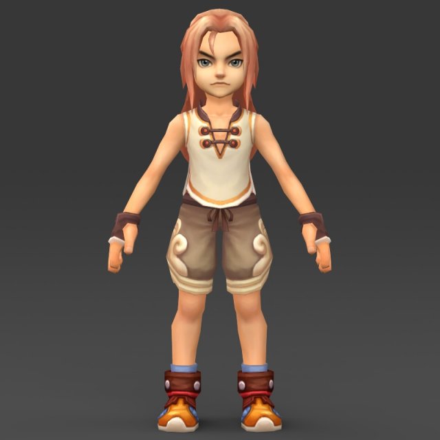 cartoon character chuli 3D-Modell .c4d .max .obj .3ds .fbx .stl .blend 