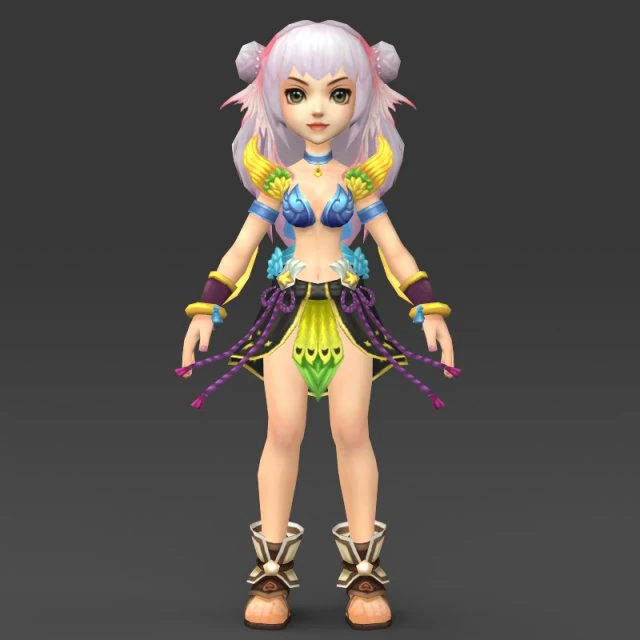 cartoon character eilu 3D Model .c4d .max .obj .3ds .fbx .stl .blend 