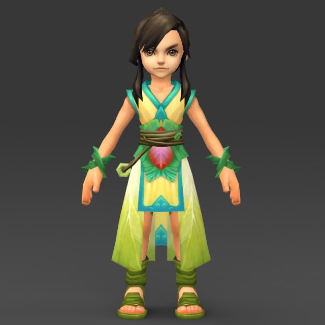 cartoon character khuli 3D Model .c4d .max .obj .3ds .fbx .stl .blend 