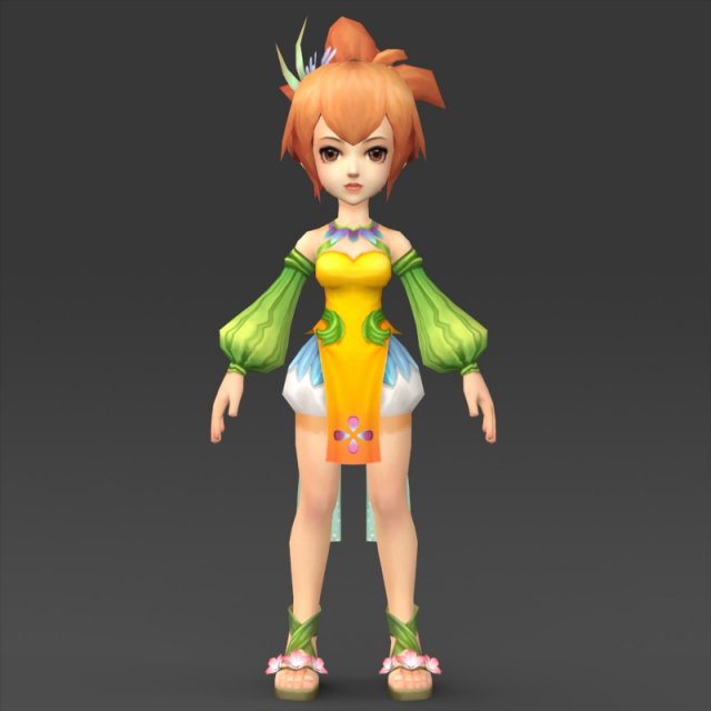 cartoon character sukhi Model 3D .c4d .max .obj .3ds .fbx .stl .blend 