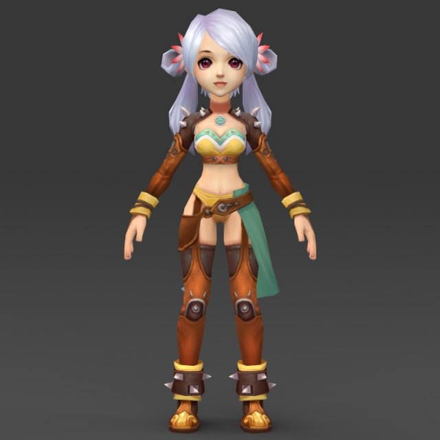cartoon character thali 3D Model .c4d .max .obj .3ds .fbx .stl .blend 