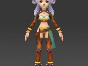 Thali, personnage de dessin anim&eacute; Modèle 3D