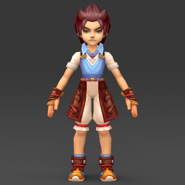 cartoon character tuli 3Dモデル .c4d .max .obj .3ds .fbx .stl .blend 