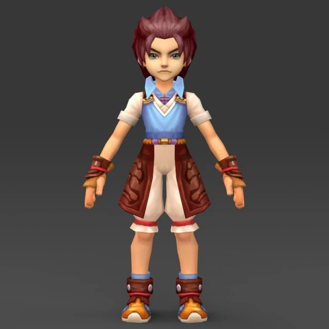 cartoon character tuli 3D Model .c4d .max .obj .3ds .fbx .stl .blend 