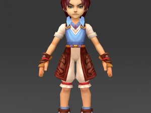 cartoon character tuli 3D 模型