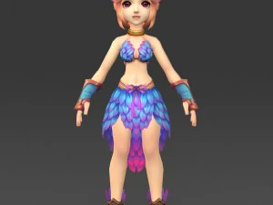 мультиплікаційний персонаж Джулі 3D Модель