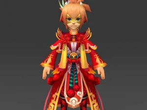 Zeichentrickfigur K&ouml;nig Bunda 3D Modell