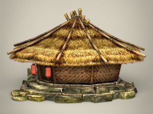 game ready fantasy hut Modello 3D
