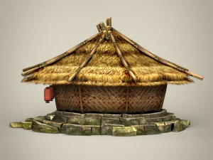 game ready fantasy hut 3D Model