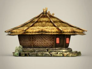 game ready fantasy hut 3D Model