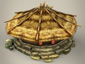 game ready fantasy hut 3D Model