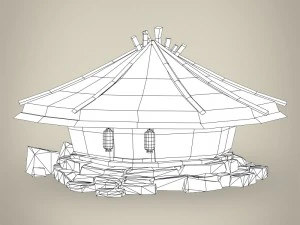 game ready fantasy hut 3D Model