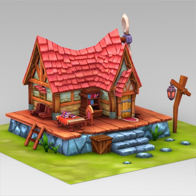 game ready fantasy sweet home Modelo 3D .c4d .max .obj .3ds .fbx .stl .blend 