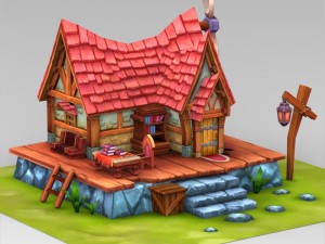 game ready fantasy sweet home 3D Модель