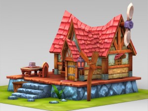 game ready fantasy sweet home Modelo 3D