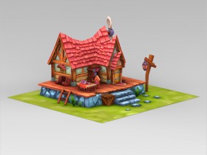 game ready fantasy sweet home Modelo 3D