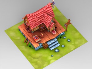 game ready fantasy sweet home Modelo 3D
