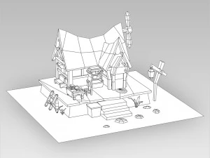 game ready fantasy sweet home 3D Model