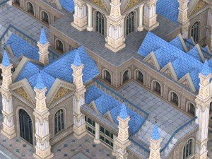fantasy low poly church building Model 3D