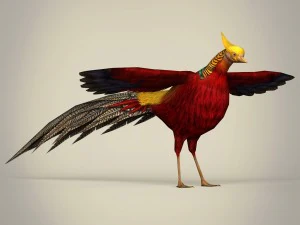game ready fantasy bird 3D Model
