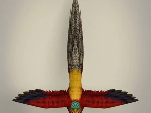 game ready fantasy bird 3D Model