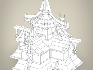 game ready fantasy medieval house 3D Model