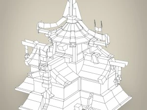 game ready fantasy medieval house 3D Model