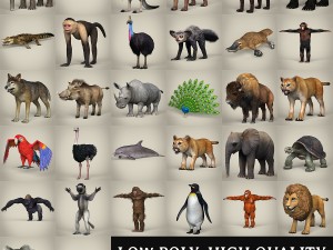 game ready wild animal collection 3D Models