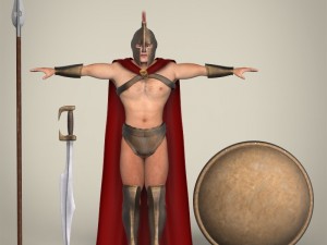 realistic spartan warrior 3D Model