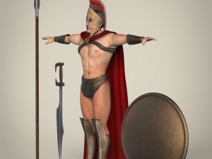 realistic spartan warrior Modelo 3D
