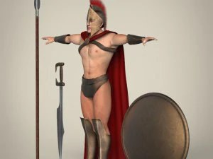 realistic spartan warrior 3D Model