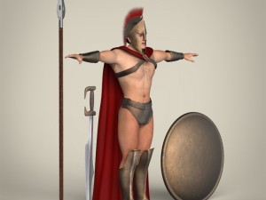 realistic spartan warrior Modelo 3D