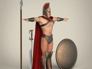 realistic spartan warrior 3D Model
