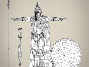 realistic spartan warrior Modelo 3D