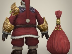 fantasy santa claus with bag Modello 3D