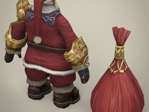 fantasy santa claus with bag Modello 3D