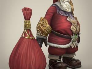 fantasy santa claus with bag Modello 3D