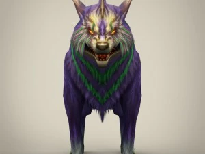 game ready fantasy monster wolf 3D Model