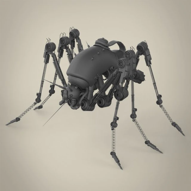 robotik &ouml;r&uuml;mcek 3D Model .c4d .max .obj .3ds .fbx .stl .blend 