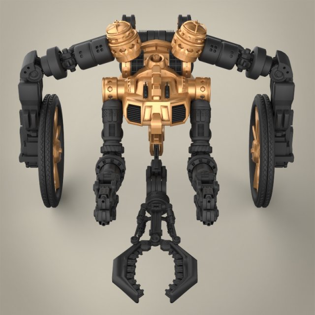 robotic mechanical hand 3D Model .c4d .max .obj .3ds .fbx .stl .blend 