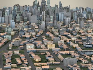 metropolitan cityscape 3D 모델