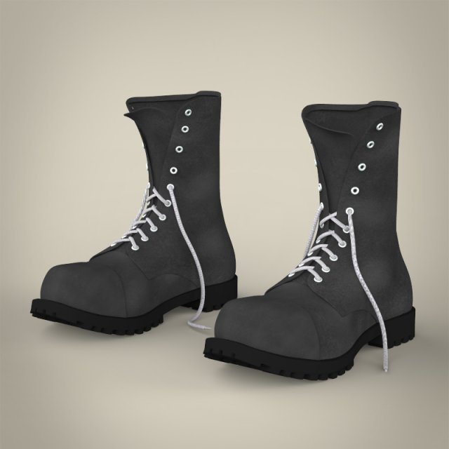 realistic leather shoes Modello 3D .c4d .max .obj .3ds .fbx .stl .blend 