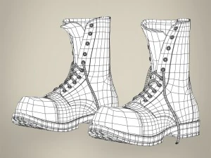 realistic leather shoes 3D Model